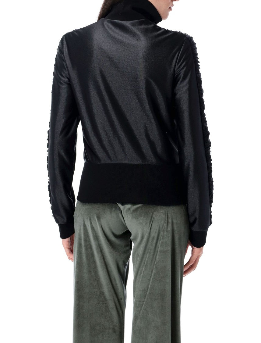 Balenciaga Draped Long Sleeve Tracksuit Jacket