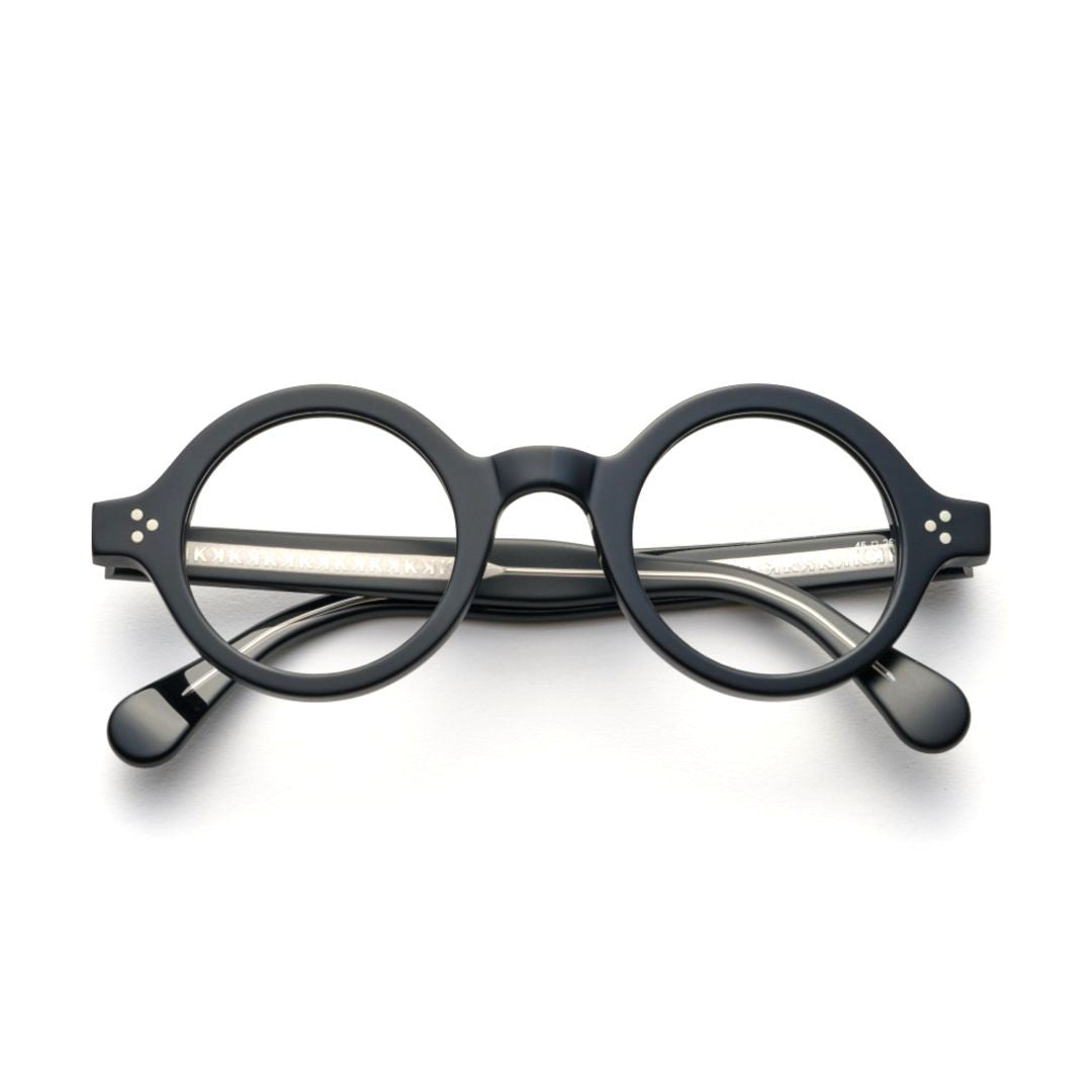 Kador Arkistar/K-45 Bold Round Frame Kador Sunglasses In Glossy Black Finish