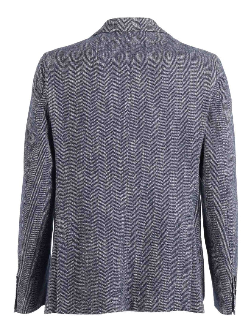 L.B.M. 1911 Textured Double Breasted Cotton Jacket