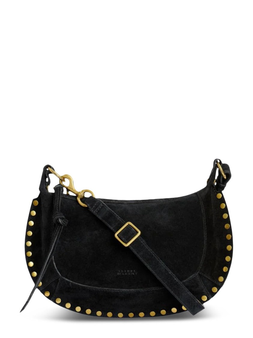 Isabel Marant Oskan Moon-Gz Crescent Studded Suede Bag