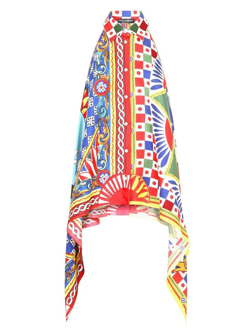 Dolce & Gabbana Halterneck Silk Shirt