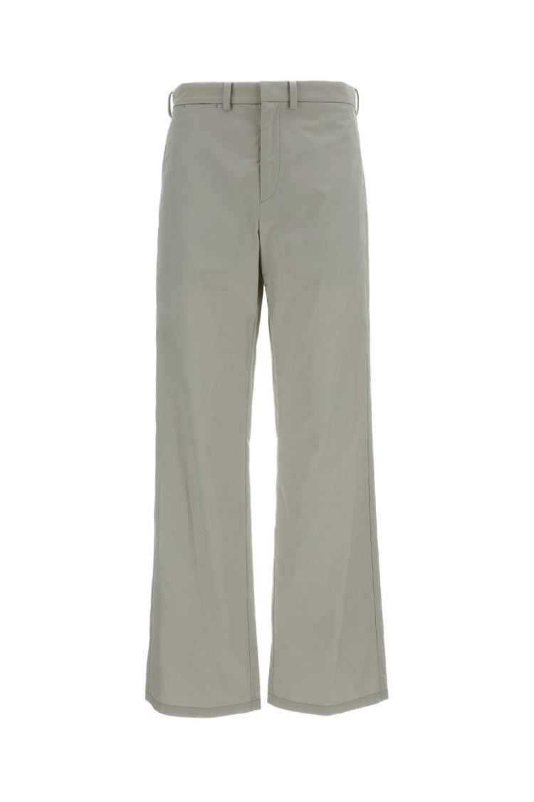 Rier Grey Straight-Leg Cotton Formal Pants