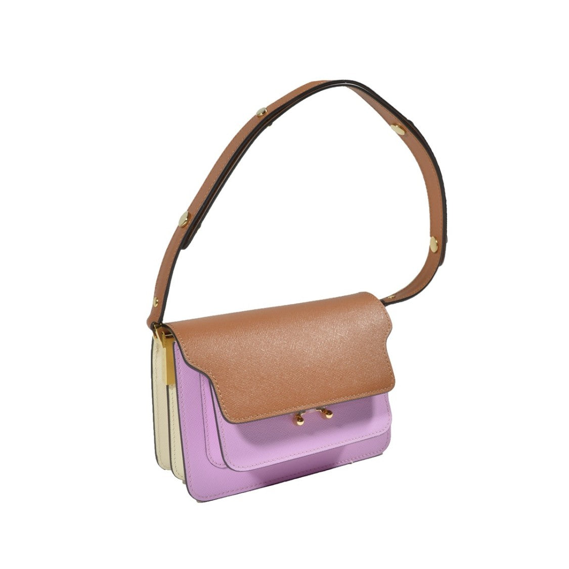 Marni Trunk Shoulder Bag In Multicolor Leather