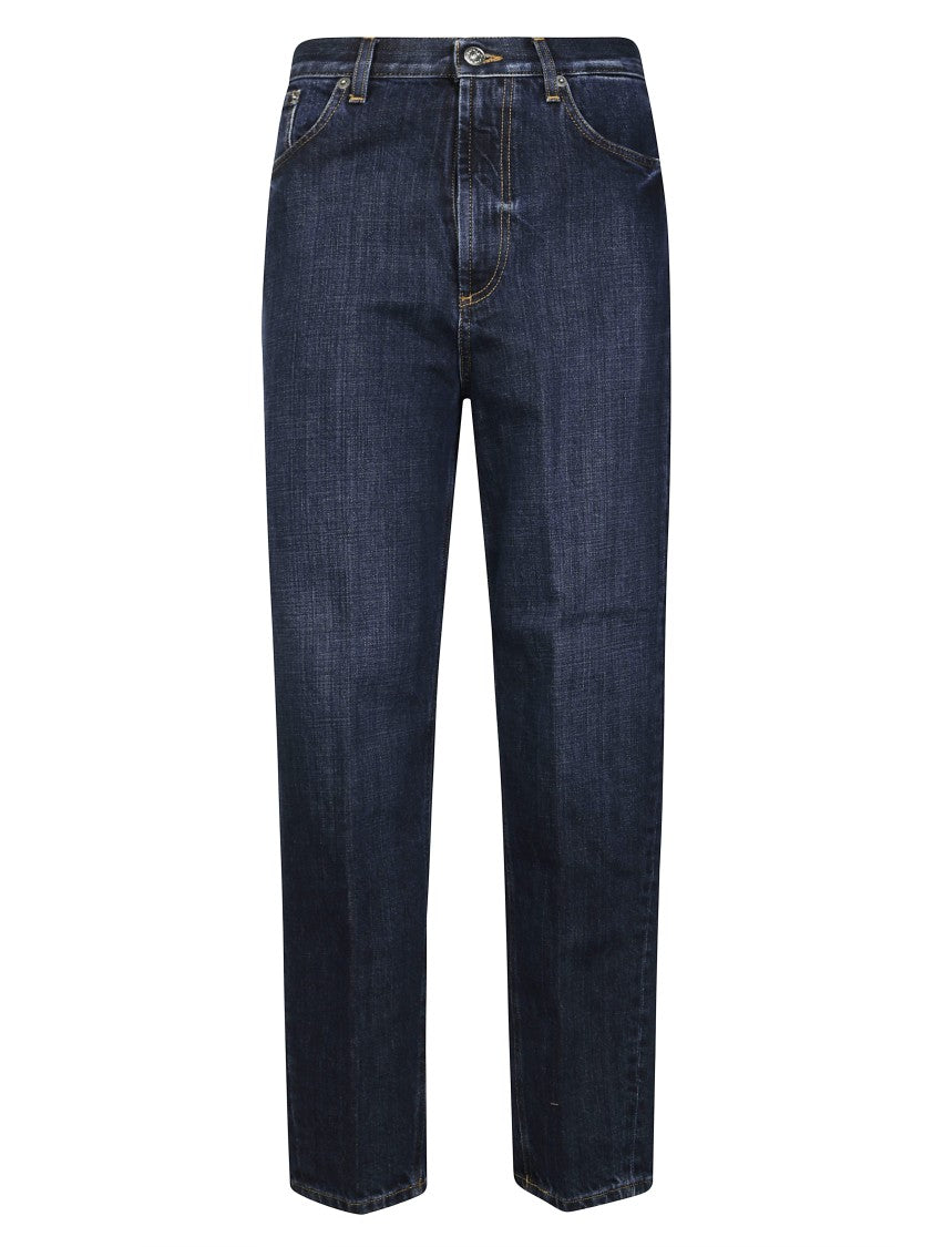 Dondup Straight-Leg Jeans With Dark Indigo Wash