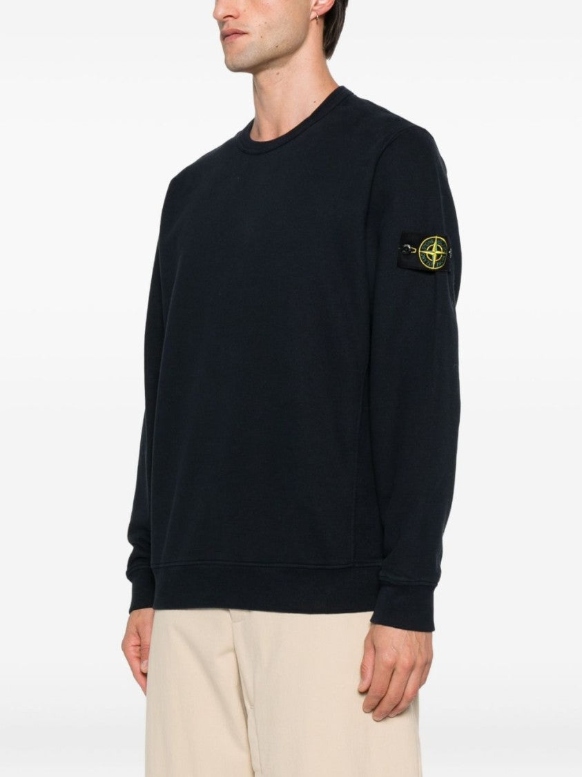 Stone Island Brushed Organic Cotton Fleece Sweatshirt