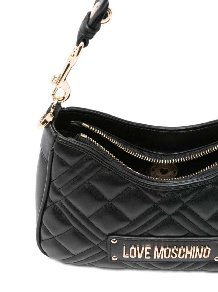 Love Moschino Quilted Shoulder Bag With Gold-Tone Accents