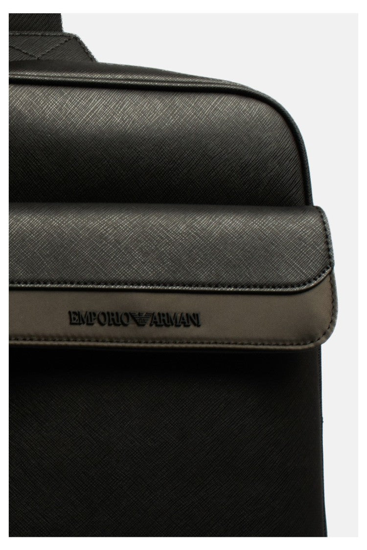 Emporio Armani Black/Green Combination Shoulder Bag