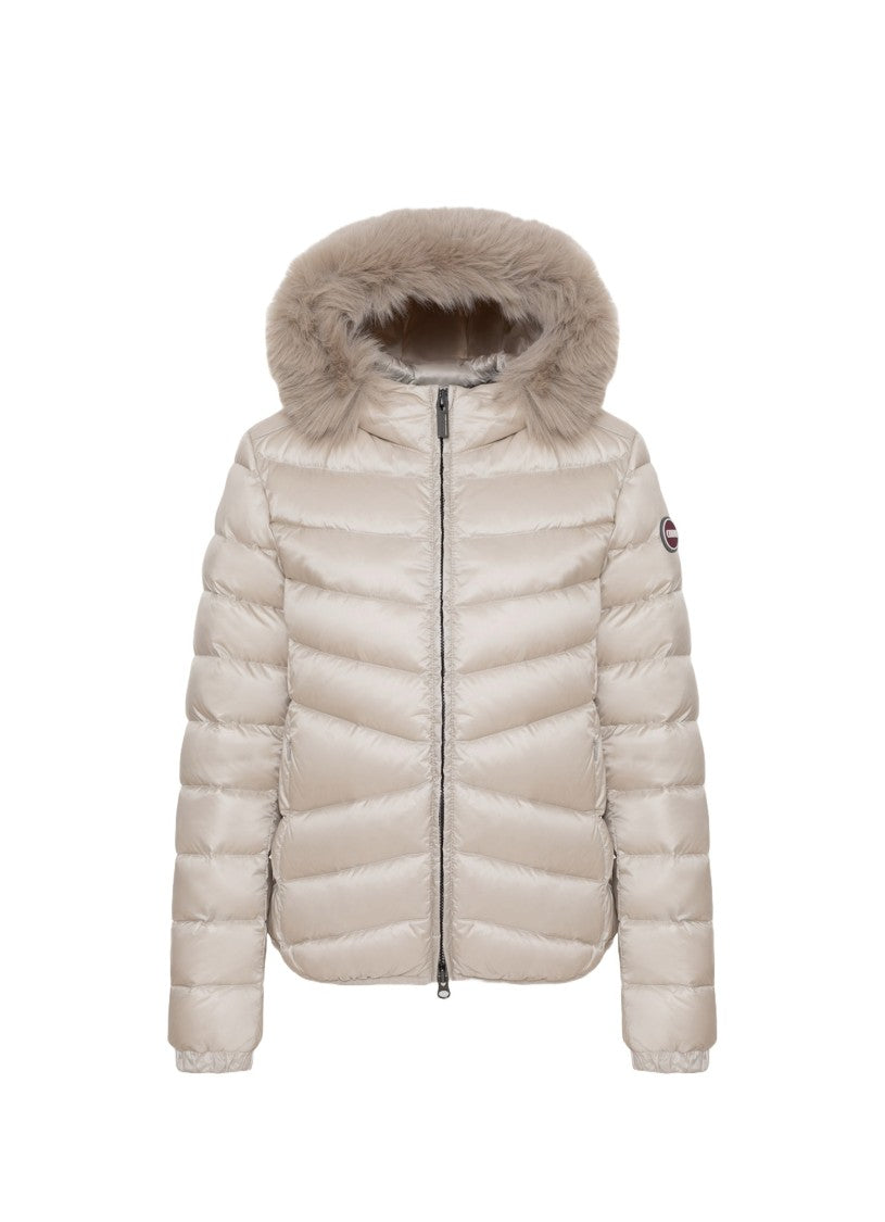 Colmar Originals Quilted Puffer Jacket With Synthetic Fur Trim
