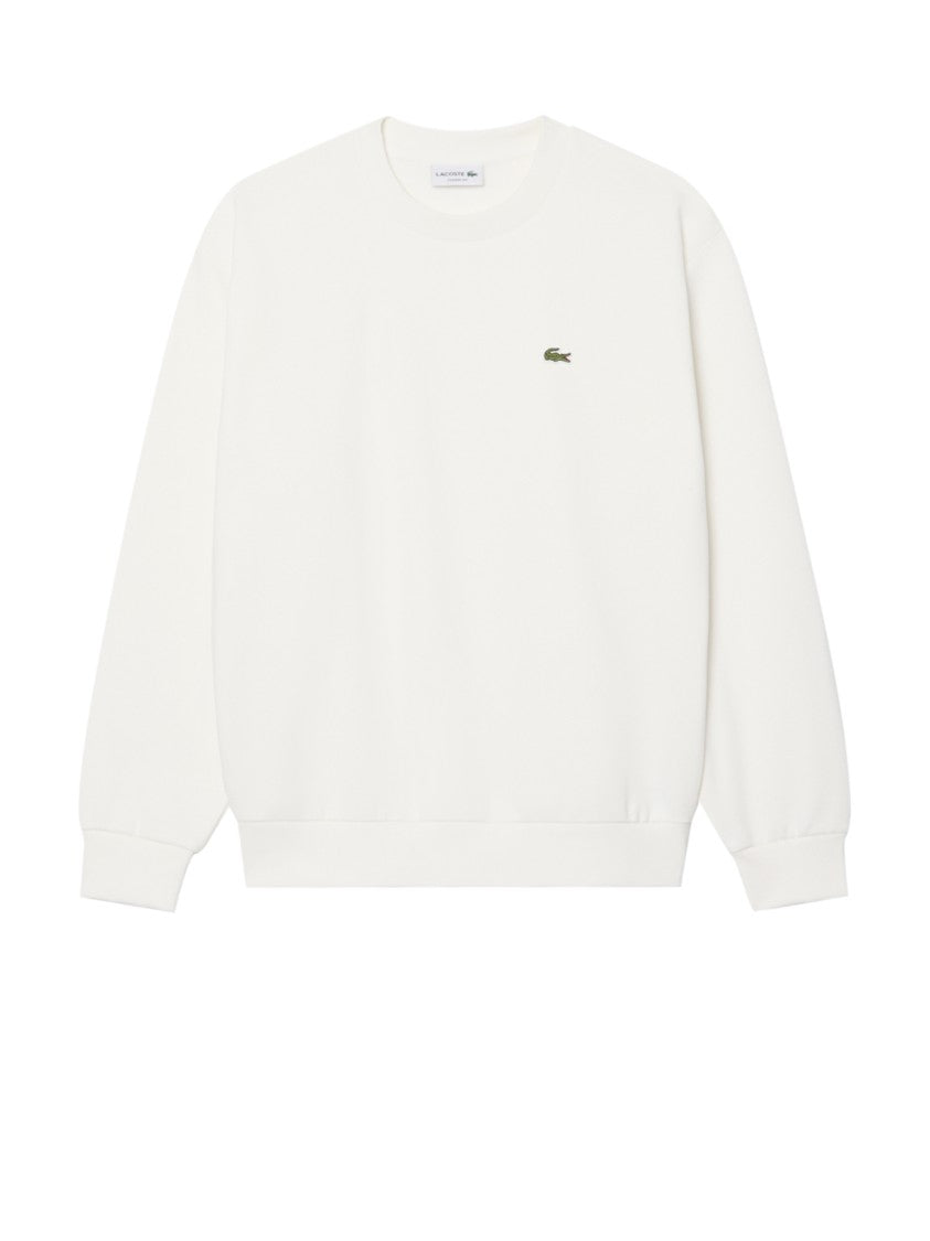 Lacoste Sustainable Cotton Sweatshirt With Minimalist Embroidery