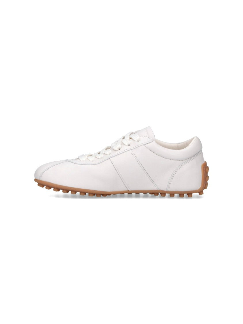Tod's White Sheepskin Leather Low-Profile Sneakers