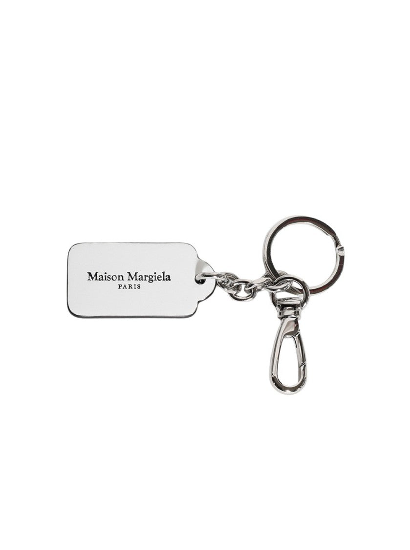 Maison Margiela Tag Keyring Small Black And White