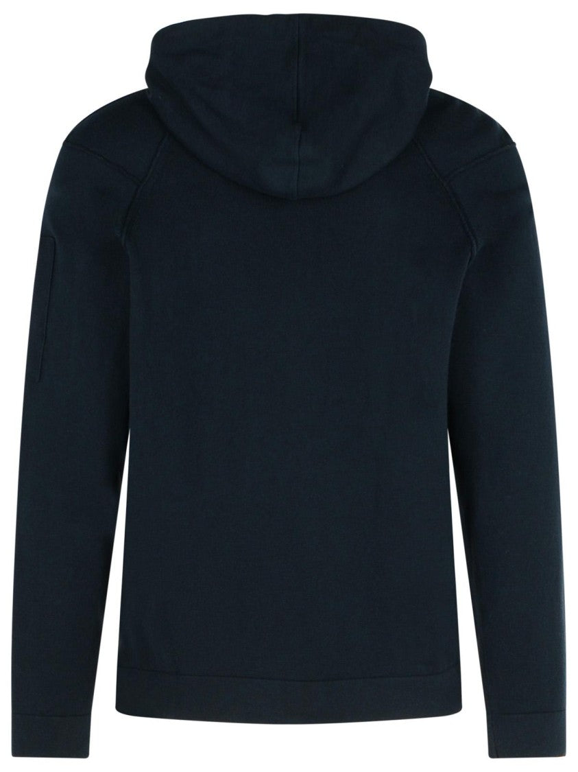 C.P. Company Lens' Blue Cotton Sweatshirt