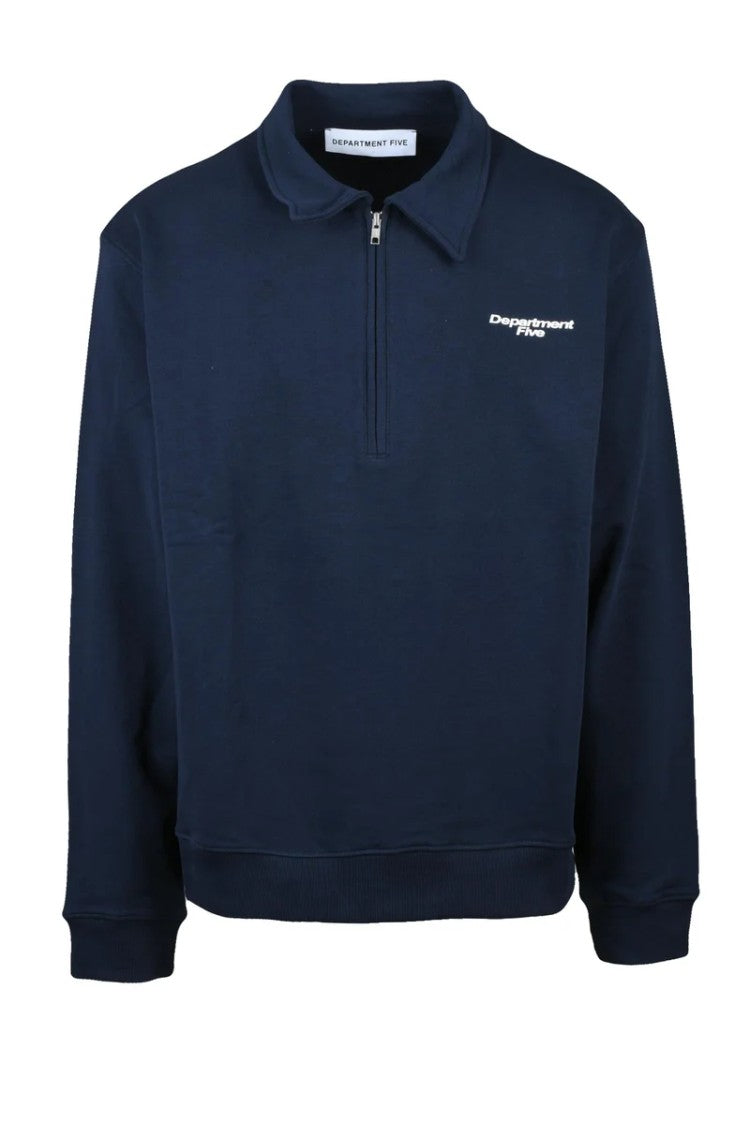 Department 5 Cotton Zip Polo Sweatshirt