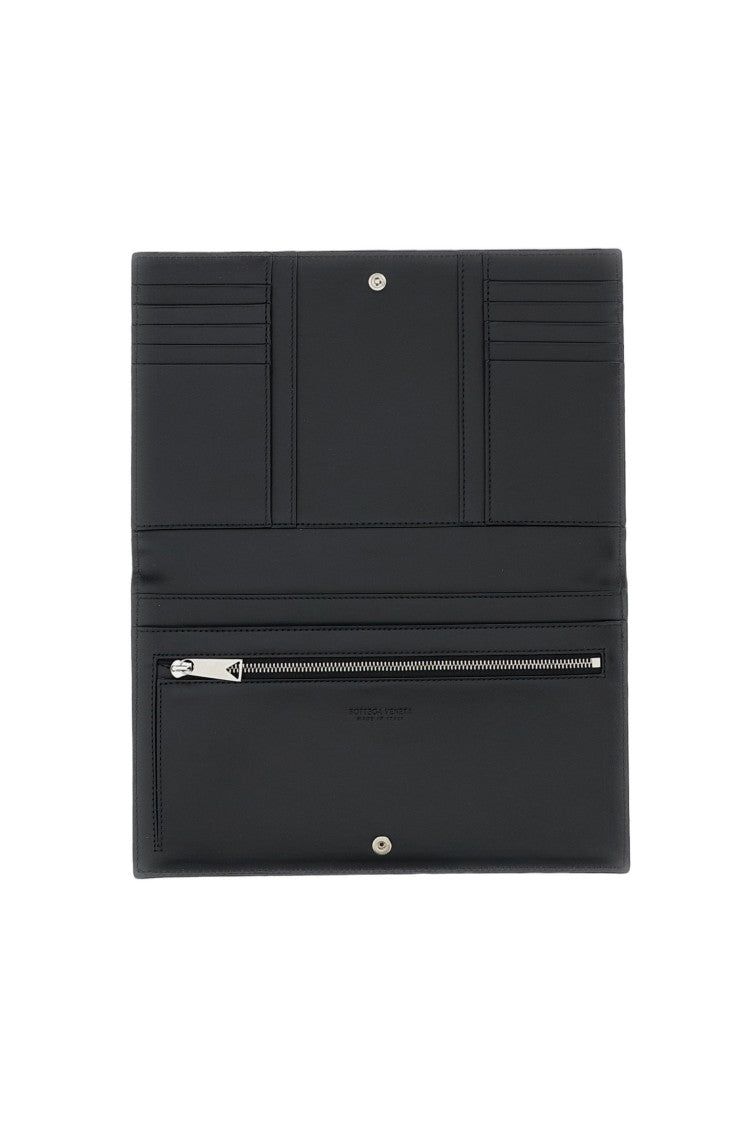 Bottega Veneta Braided Calfskin Leather Travel Case With Silver-Finish Hardware