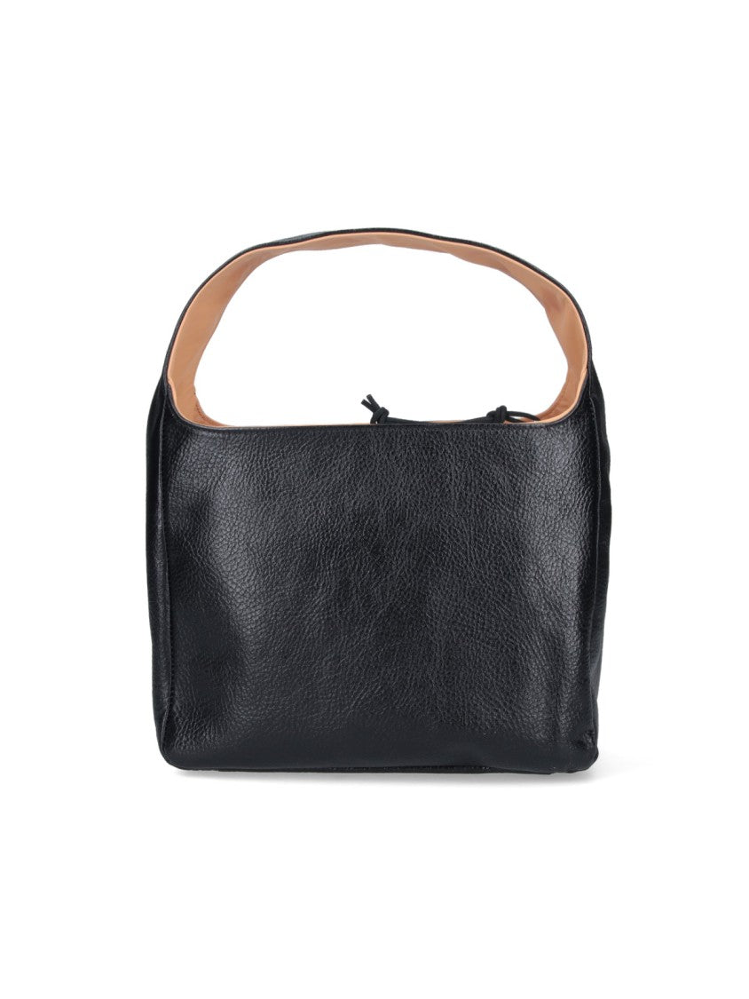 Our Legacy Black Brick Textured Leather Handbag