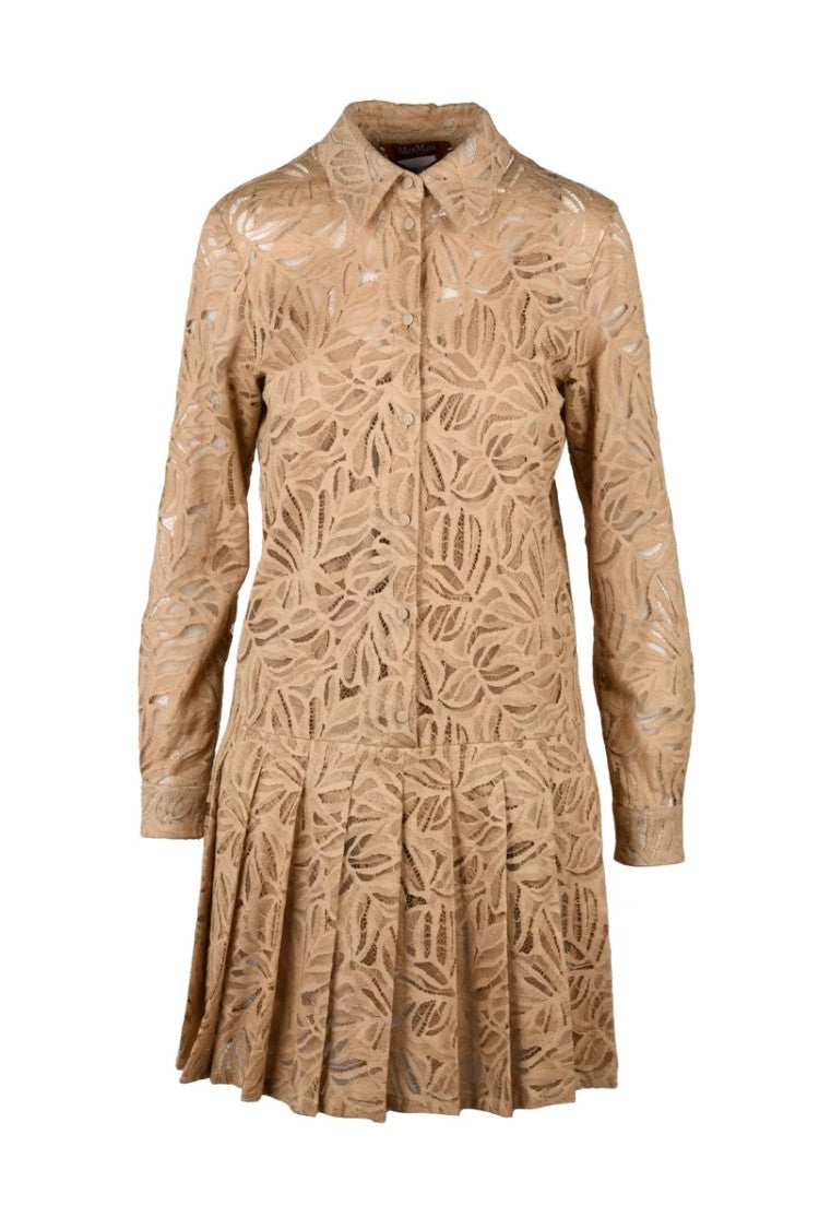 Max Mara Edotto Lace Dress Slip - Brown