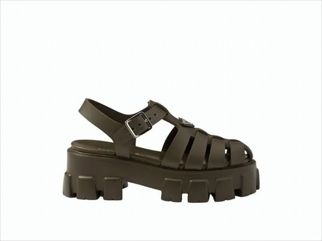Prada Cage Design Chunky Platform Sandals Crafted From Spider Rubber