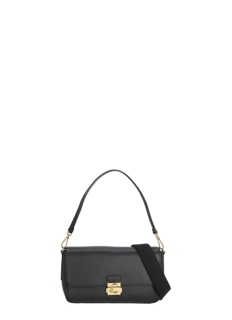 Coccinelle Medium Leather Shoulder Bag With Gold-Tone Lock Closure
