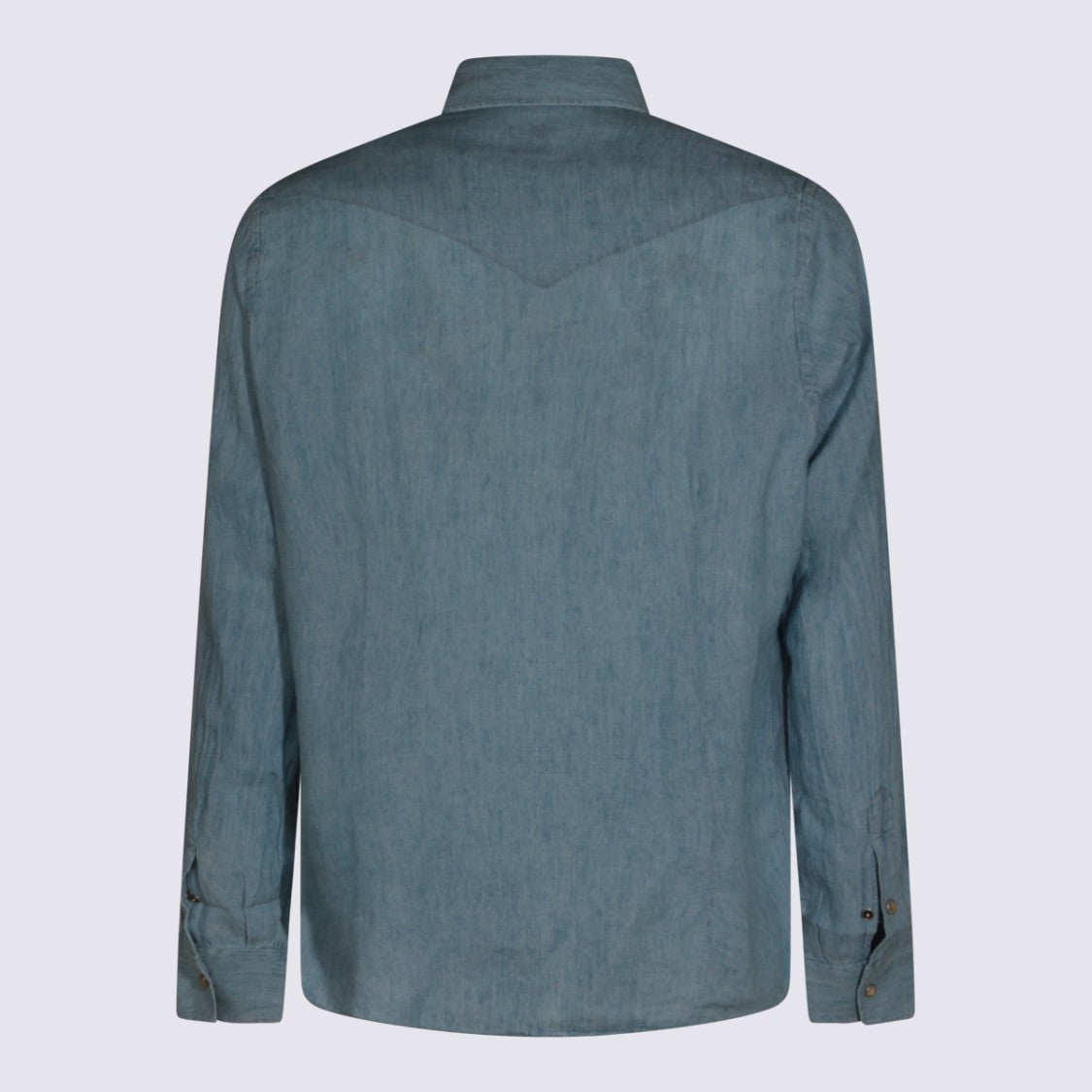 Eleventy Relaxed-Fit Button-Down Shirt With Western Yoke Details