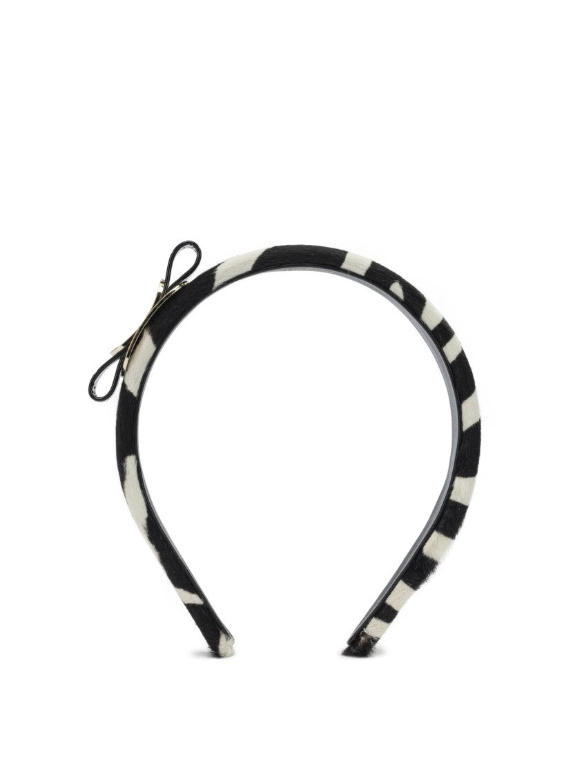 Ferragamo "Vara" Headband In Pony Skin
