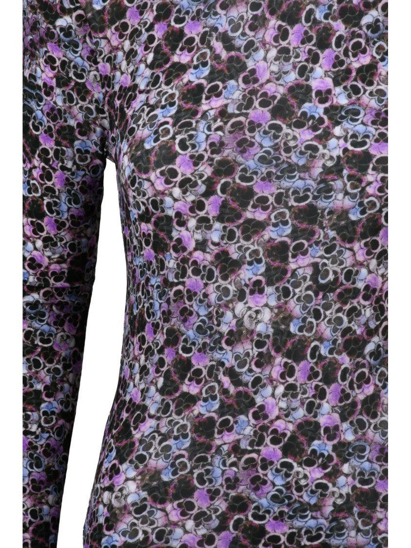 Isabel Marant Purple Viscose-Blend Stretch Turtleneck