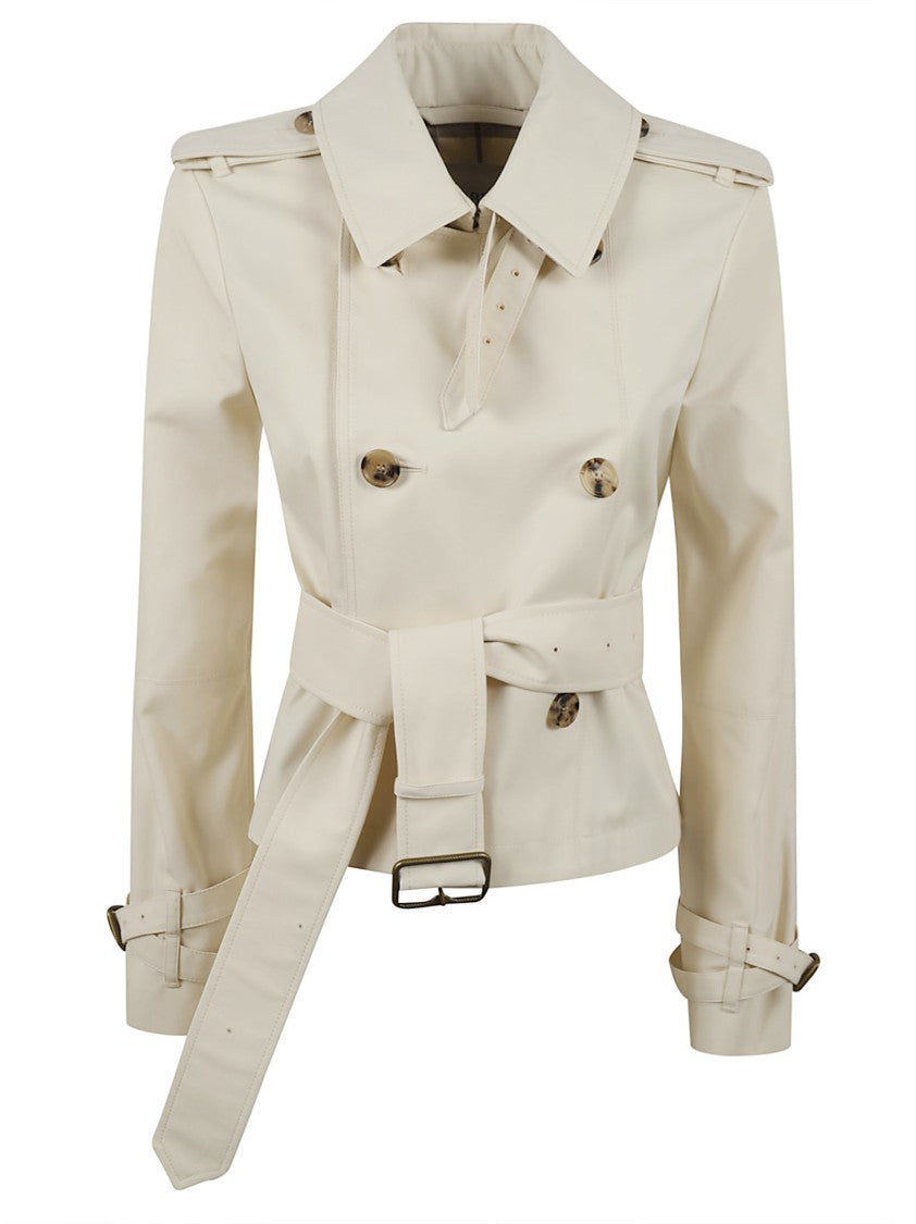 Burberry Double-Breasted Tailored Coat With Belted Waist