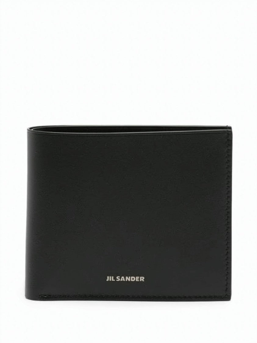 Jil Sander Bifold Wallet In Smooth Calf Leather With Minimalist Design
