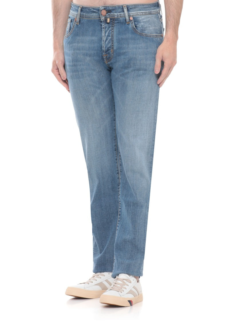 Jacob Cohen Blue Nick Slim Cotton Jeans