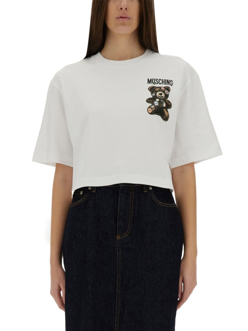 Moschino "Teddy Bear" Cropped T-Shirt