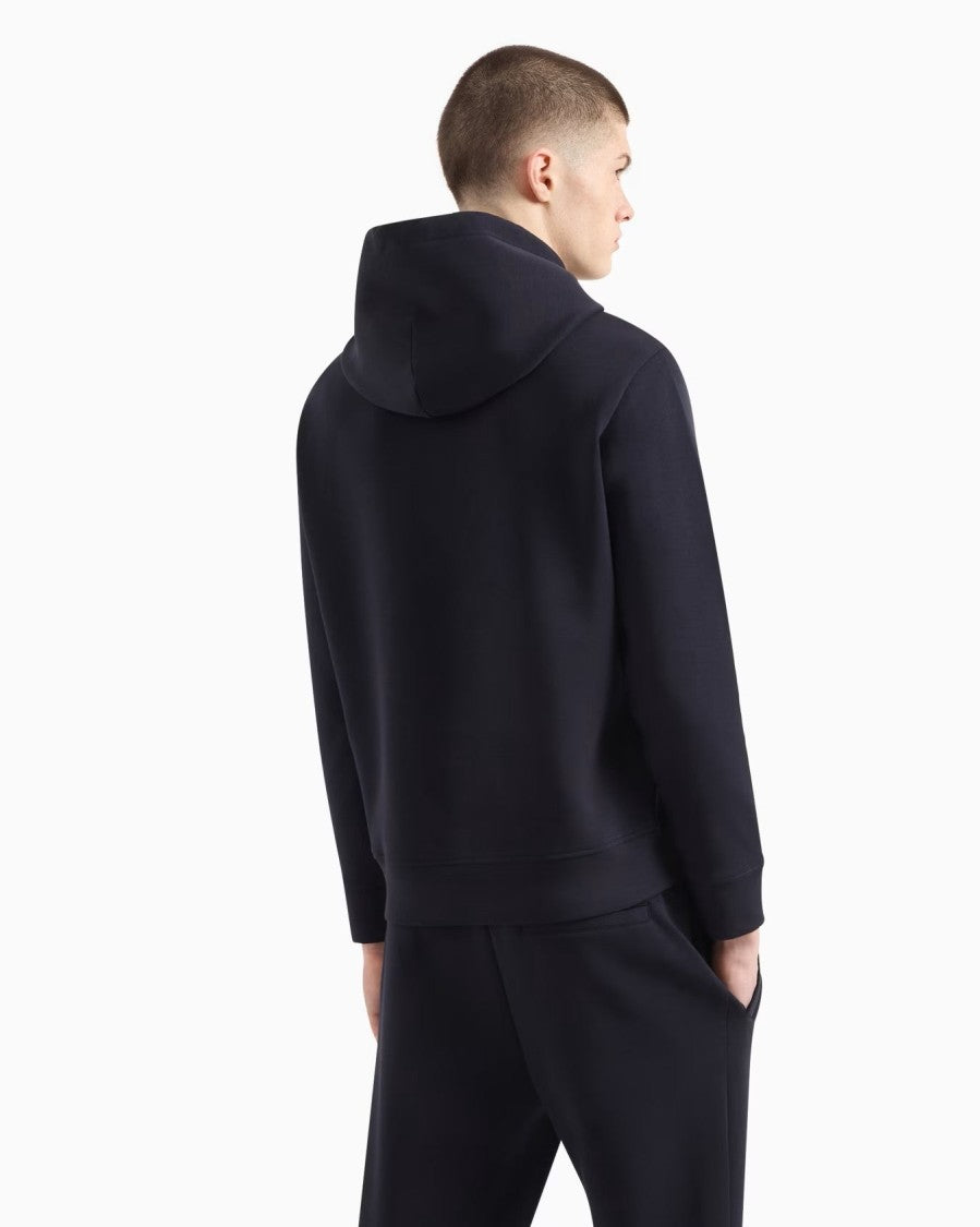 Emporio Armani Drawstring Hooded Sweatshirt With Logo Patch