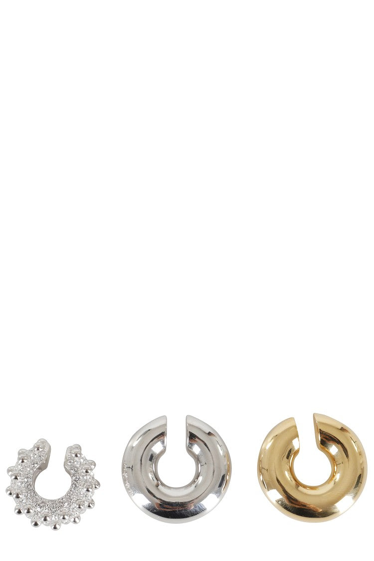 Rabanne Ear Cuff Set With Textured And Polished Designs