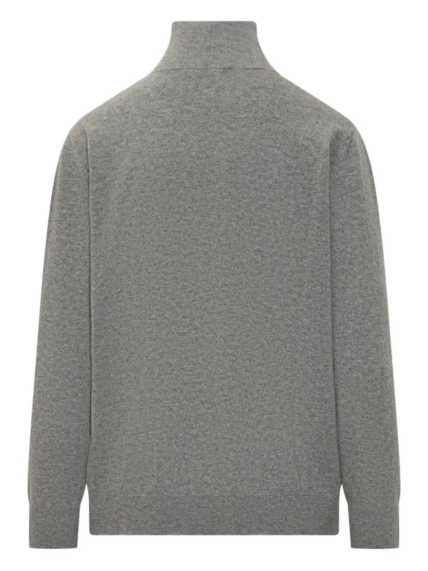 Fabiana Filippi High-Neck Pin-Detail Sweater