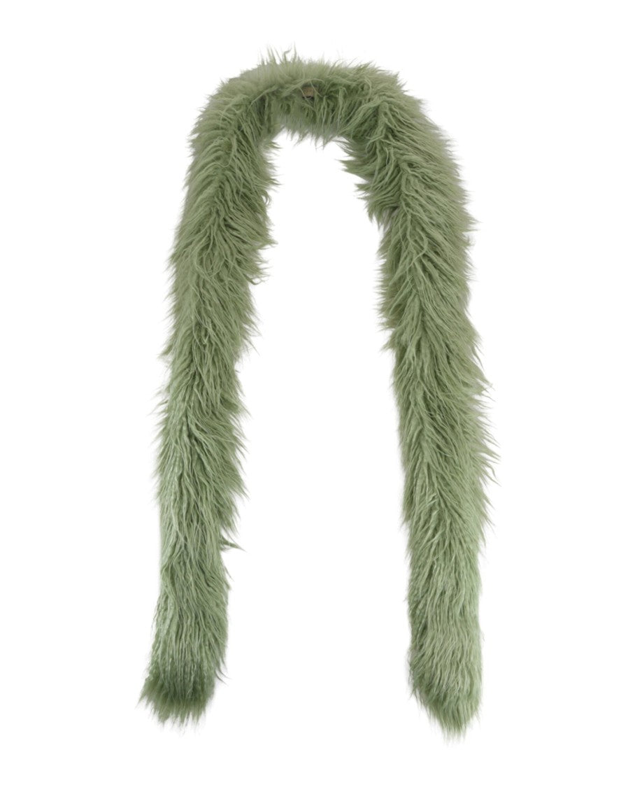 Gucci Long Fluffy Faux Fur Scarf With Shaggy Texture
