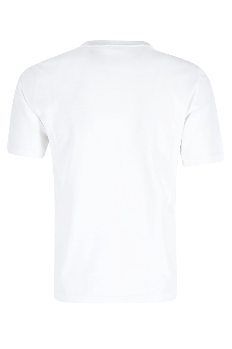 Roberto Collina Bianco Ribbed Trim Viscose-Blend Crewneck T-Shirt