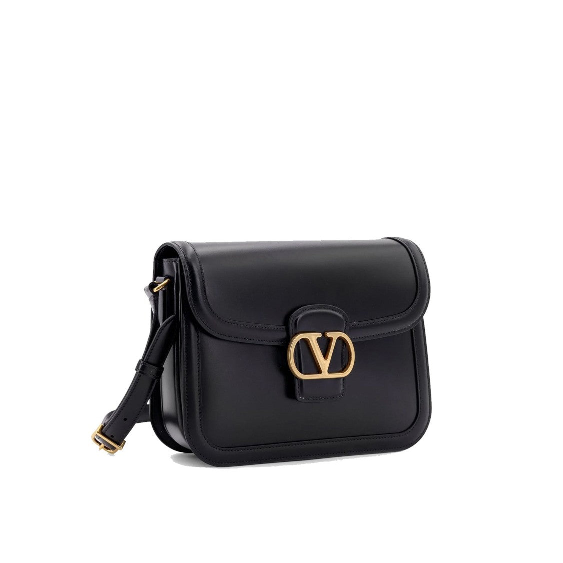 Valentino Garavani Rectangular Leather Shoulder Bag With Magnetic Closure