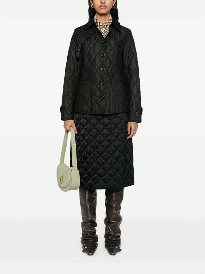 Burberry Quilted Casual Jacket With Classic Collar And Adjustable Straps