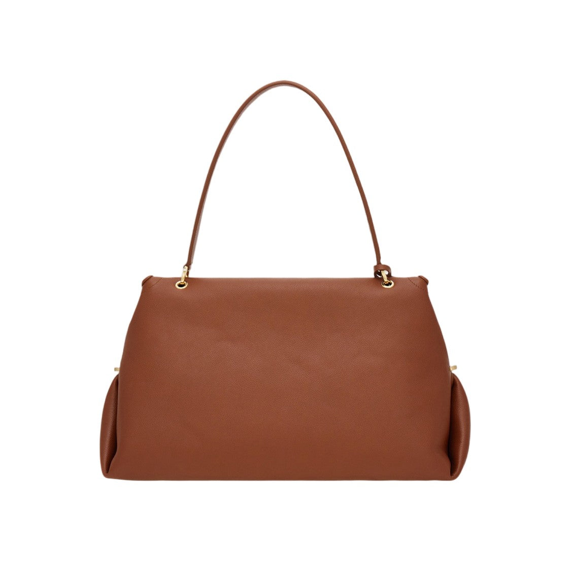 Salvatore Ferragamo Embossed Leather Shoulder Bag With Hook-And-Eye Closure