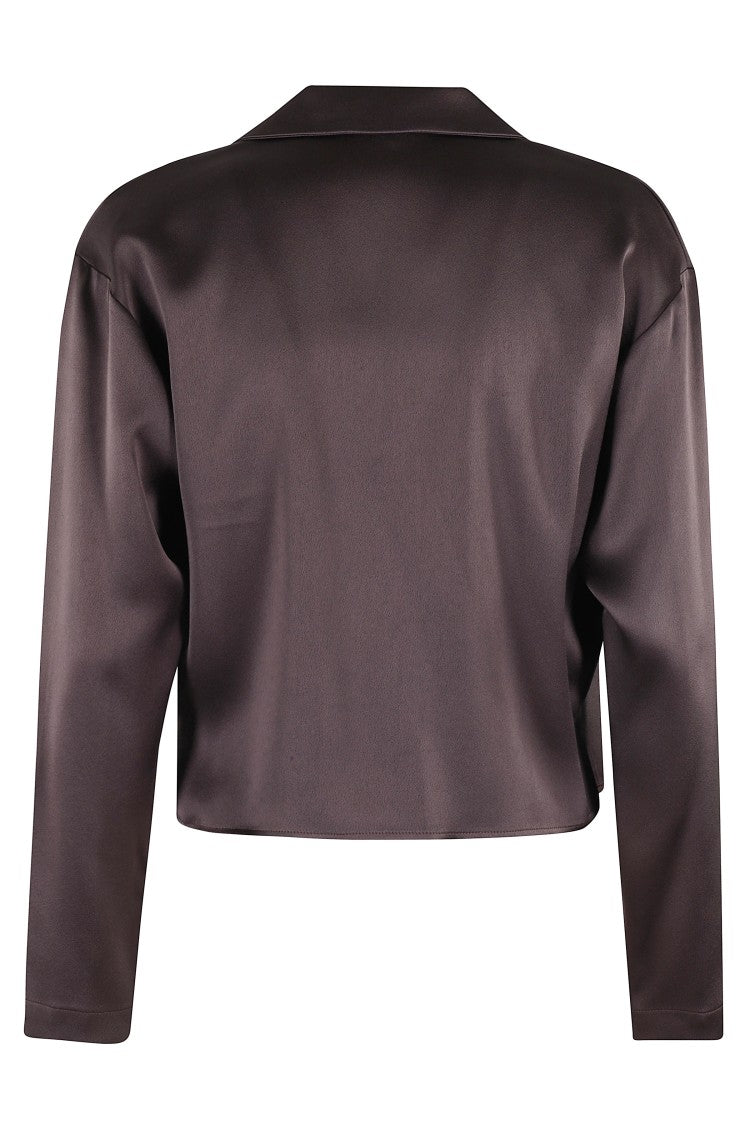 Alysi Liquid Satin Shirt With Straps