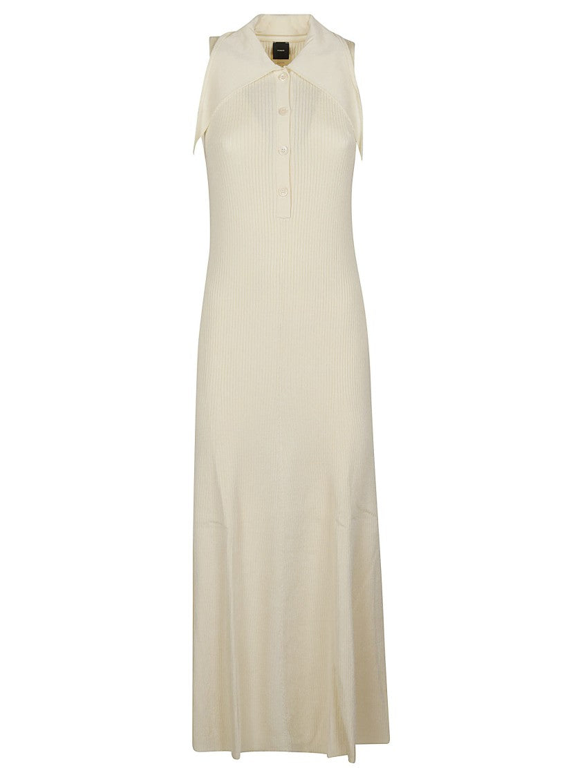 Pinko Escursione Ribbed Viscose Blend Maxi Dress