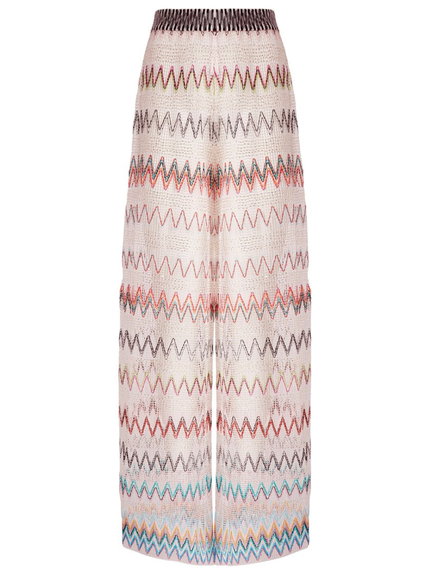Missoni Wide-Leg Pants With Vibrant Zigzag Pattern