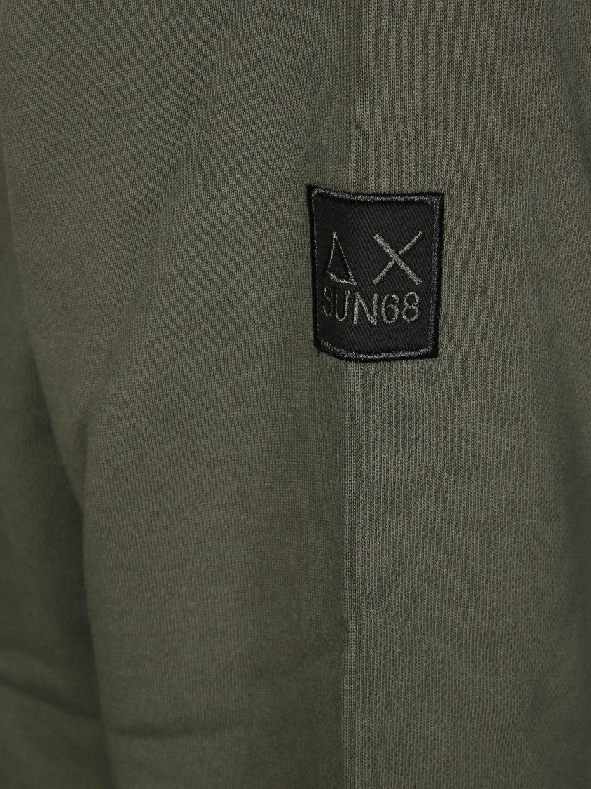 Sun 68 Bomber Sweatshirt With Nylon Hood
