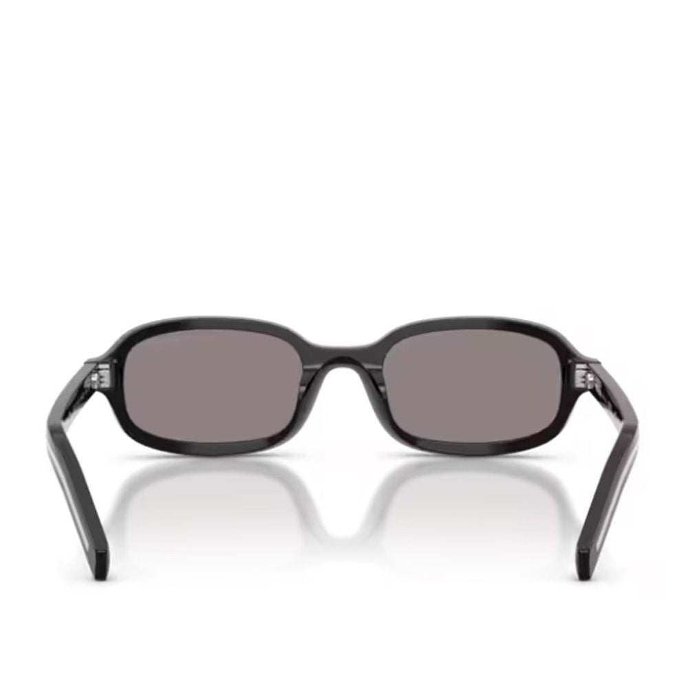 Prada Black Pr D06s Oval Acetate Sunglasses