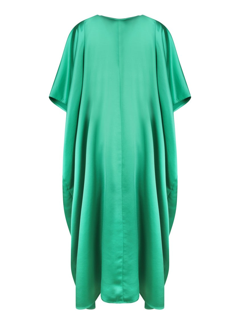 Blanca Vita Midi Dress With Luxurious Satin Finish And Relaxed Silhouette
