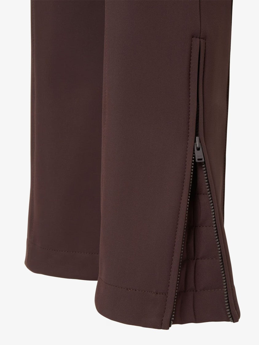 Fendi Fitted Brown High Waist Ankle-Zip Pants