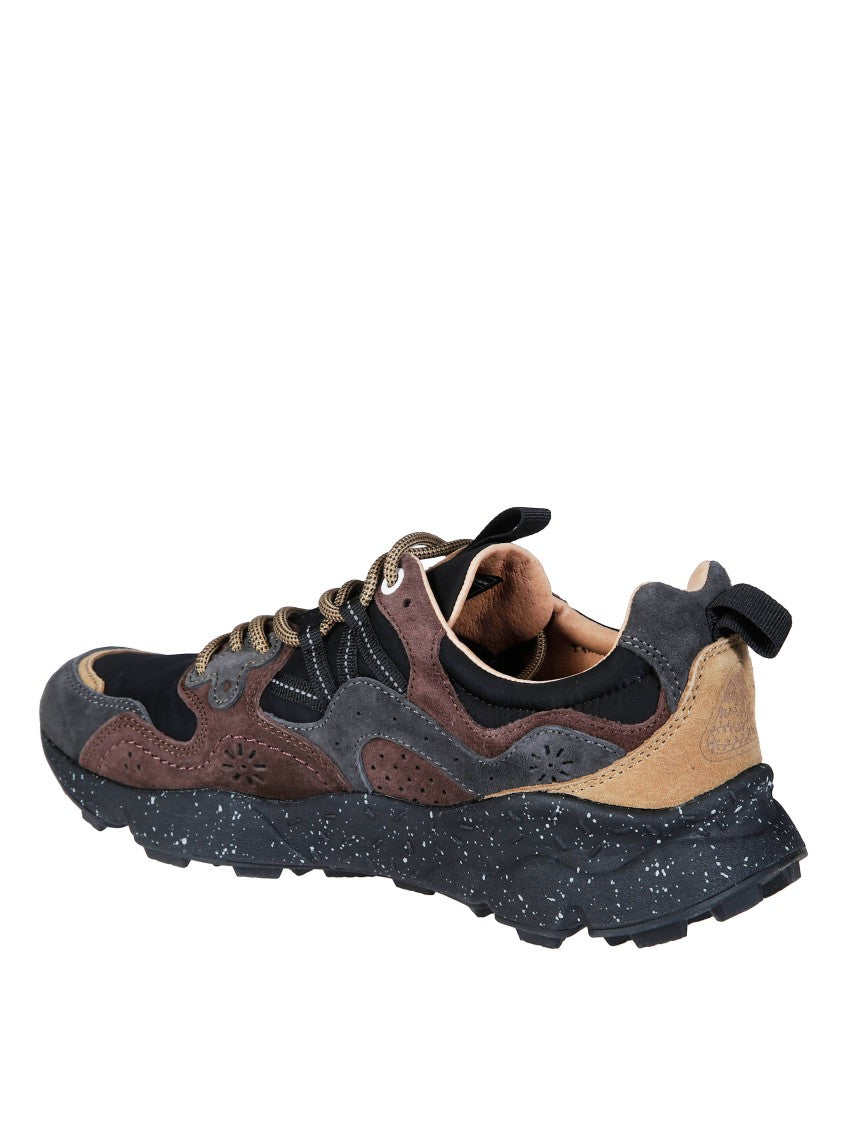 Flower Mountain Yamano 3 Suede-Blend Layered Chunky Sole Sneakers