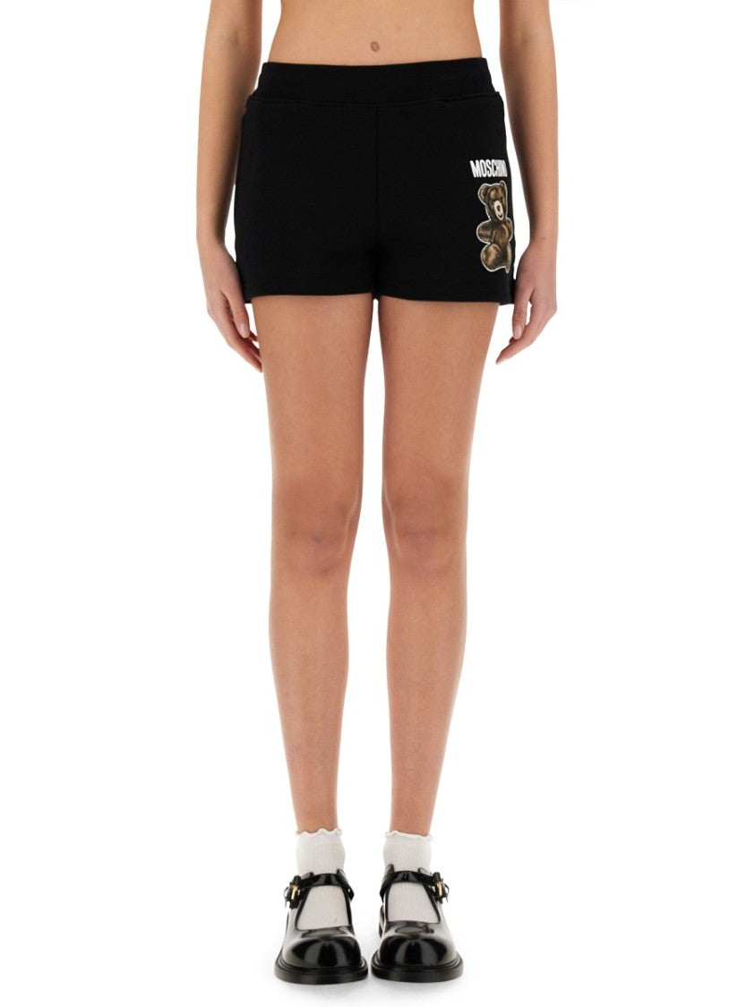 Moschino Fitted Teddy Bear Graphic Shorts