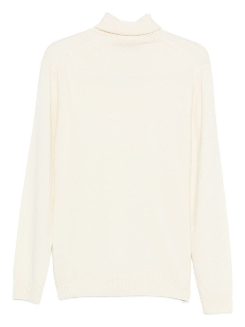Daniele Fiesoli Cream Knit Sweater With Mock Neck