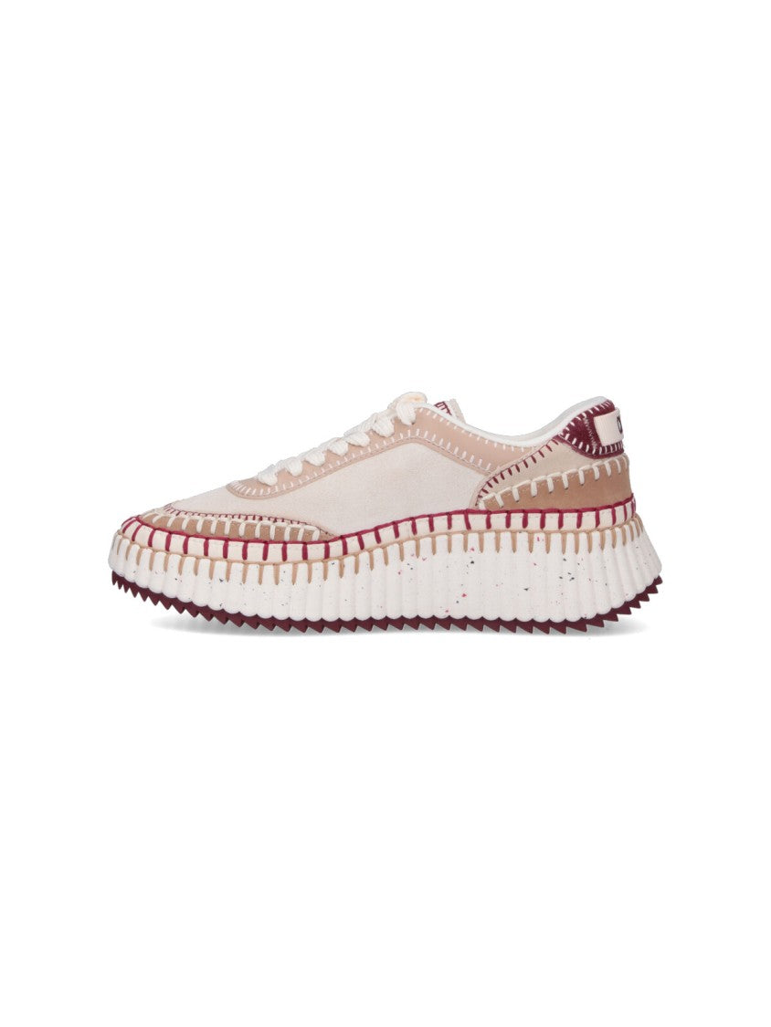 Chloé “Nama” Sneakers – Cream Multicolor