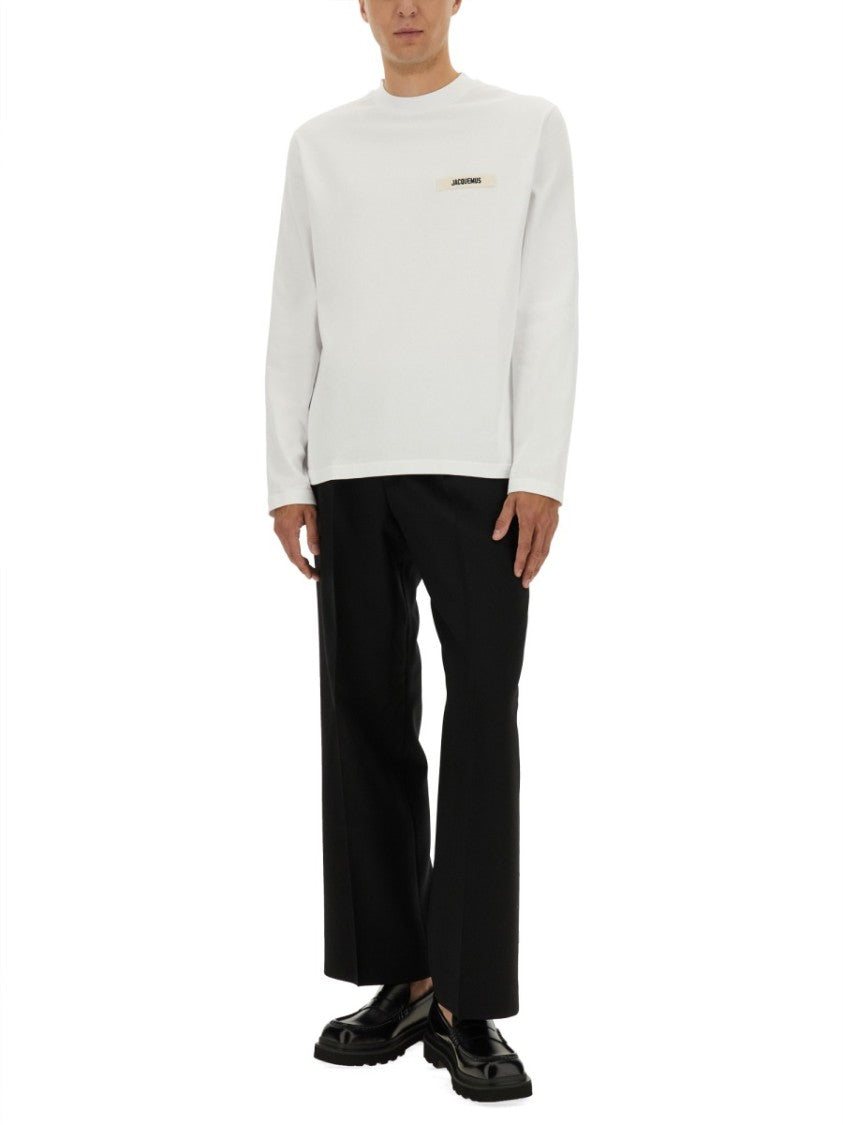 Jacquemus Relaxed-Fit Long-Sleeved Cotton T-Shirt With Minimalist Design