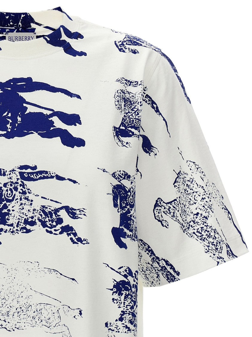 Burberry Oversized T-Shirt With Playful All-Over Print
